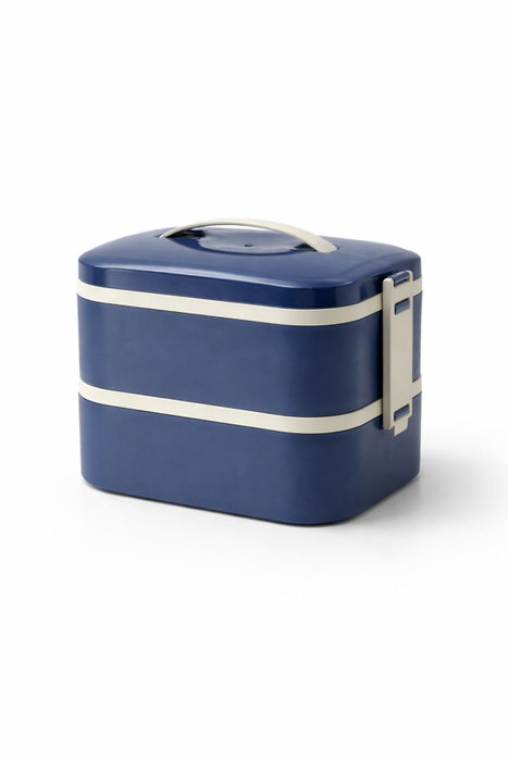 Hermia Caja de Almuerzo de Acero Inoxidable Azul Marino 1300 ml